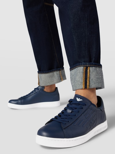 EA7 Emporio Armani Sneaker mit Label-Details Dunkelblau 1