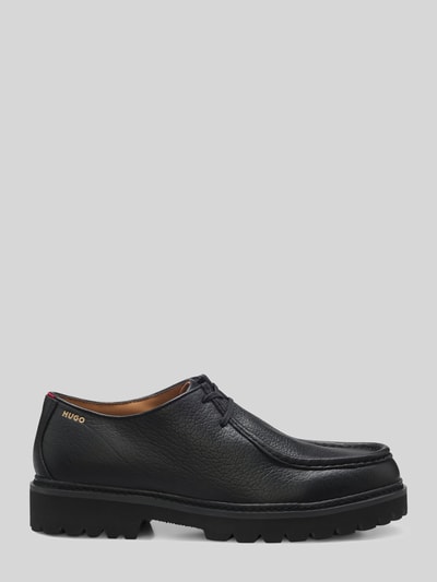 HUGO Schnürschuhe aus echtem Leder mit Label-Prägung Black 3
