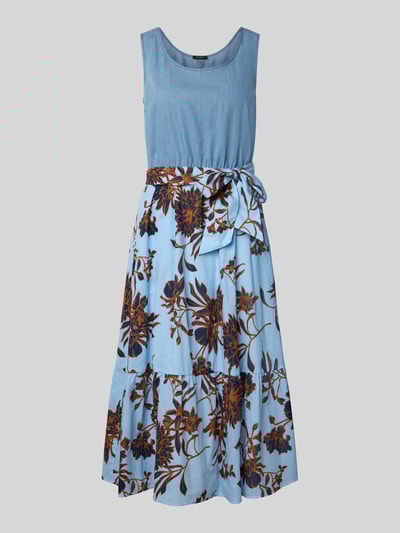 More & More Midi-jurk met strikceintuur Bleu - 2