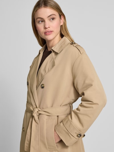Vero Moda Regular Fit Trenchcoats mit Reverskragen Modell 'CHLOE' Sand 3