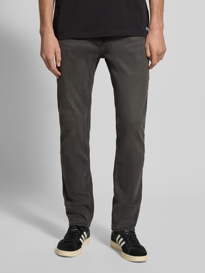 Hugo Blue Slim Fit Jeans aus Baumwoll-Mix Modell 'ASH' Dunkelgrau 4