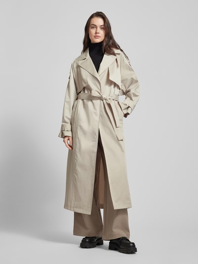 WITHBLACK Trenchcoat mit Bindegürtel Ecru 4