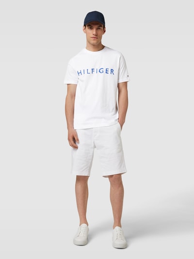 Tommy Hilfiger T-Shirt mit Label-Print Weiss 1