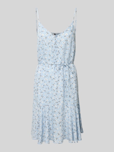 Pieces Getailleerde mini-jurk met tailleband, model 'NYA' Lichtblauw - 2