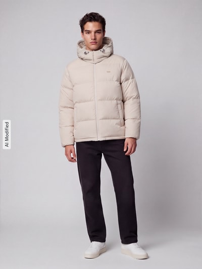 Levi's® kurtka pikowana o kroju regular fit z odpinanym kapturem Beżowy 1