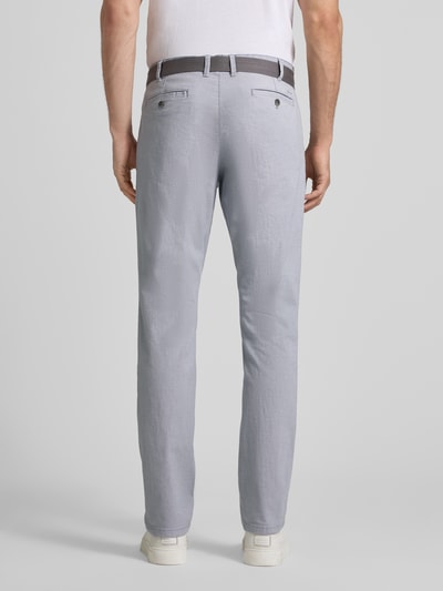 MCNEAL Slim fit chino met riem Middengrijs - 5