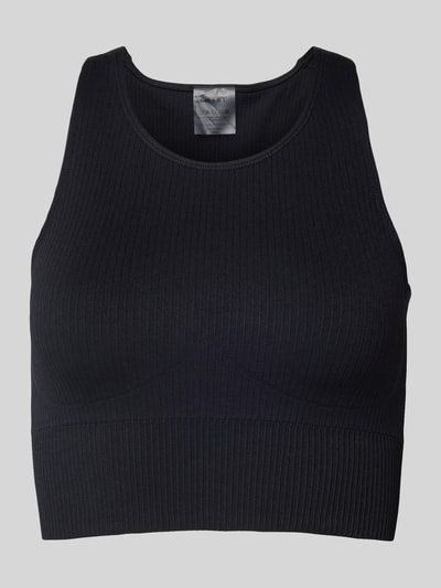 AIMN Crop Top in Ripp-Optik mit elastischem Bund Black 2