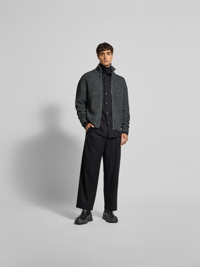 Officine Générale Strickjacke mit Reißverschluss Dunkelgrau 1