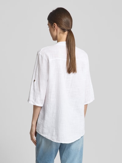 ZABAIONE Relaxed fit blouse met kant, model 'Li44a' Wit - 5