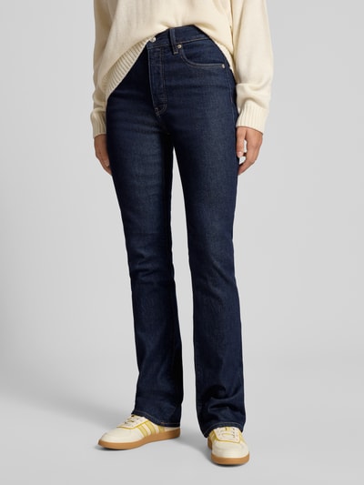 Calvin Klein Jeans Jeansy z poszerzaną nogawką i detalem z logo Jeansowy niebieski 4