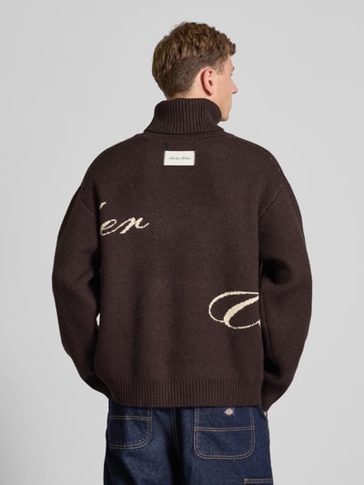 ANOTHER COTTON LAB Strickpullover mit Rollkragen Mittelbraun 5