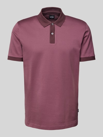 BOSS Regular Fit Poloshirt mit Label-Detail Modell 'Parlay' Purple 2