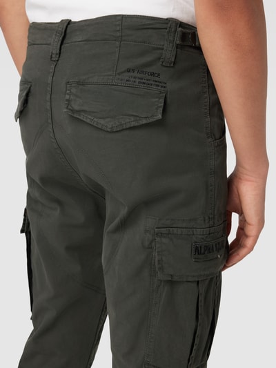 Alpha Industries Regular fit cargobroek met achterzakken, model 'SQUAD' Antraciet - 3