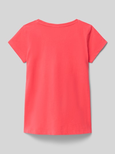 Produktfoto, A-Linien T-Shirt aus reiner Baumwolle von s.Oliver RED LABEL in Unifarbe, kurzarm, Jersey-Textur, Rückansicht