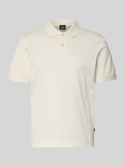 Produktfoto, Modern Fit Poloshirt mit Strukturmuster Modell 'Roberto' von JOOP! Collection, Reine Baumwolle, Polokragen, Label-Detail
