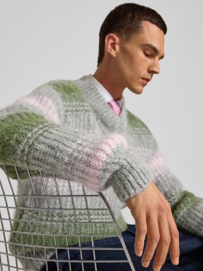 Kenzo Regular Fit Pullover aus Alpaka-Mix Mittelgrau 3