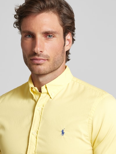 Polo Ralph Lauren Slim Fit Freizeithemd mit 1/2-Arm Gelb 3