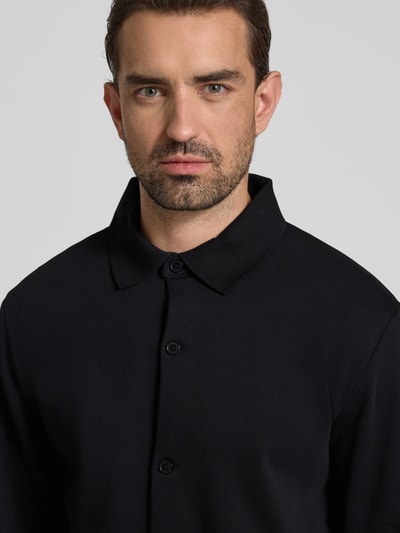 Lindbergh Sweatjack met kentkraag Zwart - 3