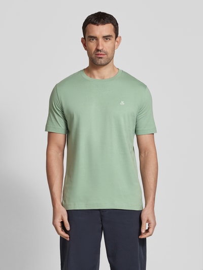 Marc O'Polo Regular Fit T-Shirt aus reiner Baumwolle mit Logo-Print Mint 4