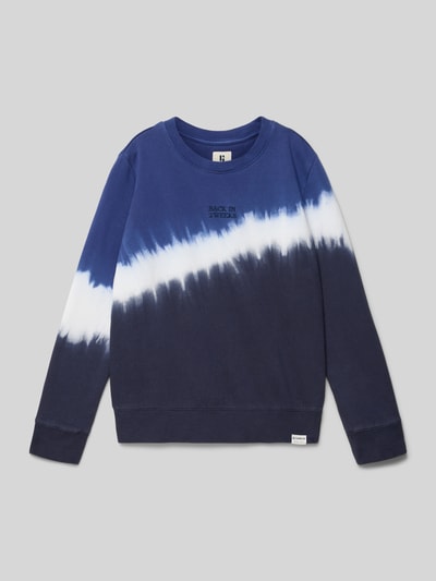 Garcia Regular fit sweatshirt met statementstitching Blauw - 1