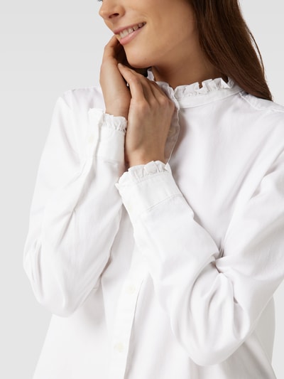 Tommy Hilfiger Hemdbluse mit Rüschen Modell 'FRILL' Weiss 3