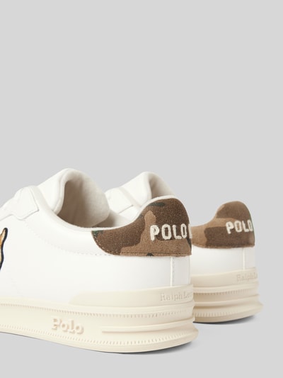Polo Ralph Lauren Sneaker aus Leder mit Motiv-Stitching Weiss 2