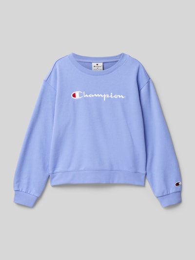 CHAMPION Sweatshirt mit Label-Stitching Lavender 1