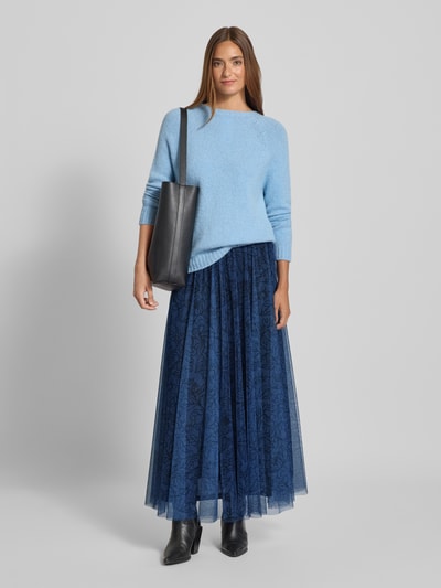 More & More Maxirock mit floralem Allover-Print Marine 1