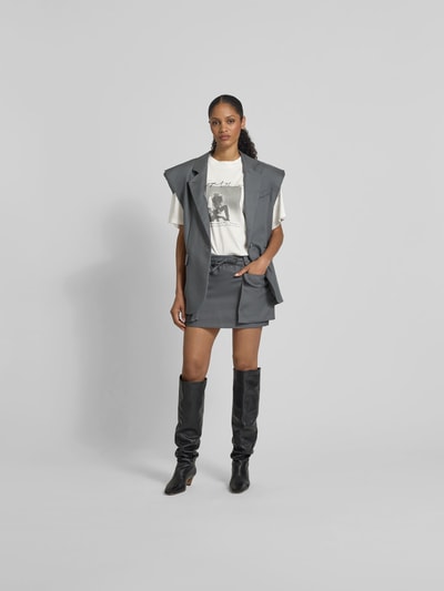 Anine Bing Oversized T-Shirt mit Motiv-Print Ecru 1