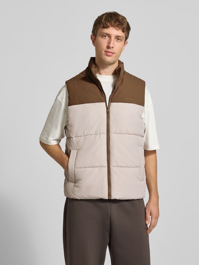 JACK & JONES Weste mit Stehkragen Modell 'RAZE' Beige 4