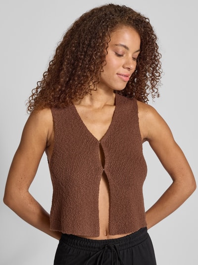 EDITED Gilet met V-hals, model 'Rike' Middenbruin - 3