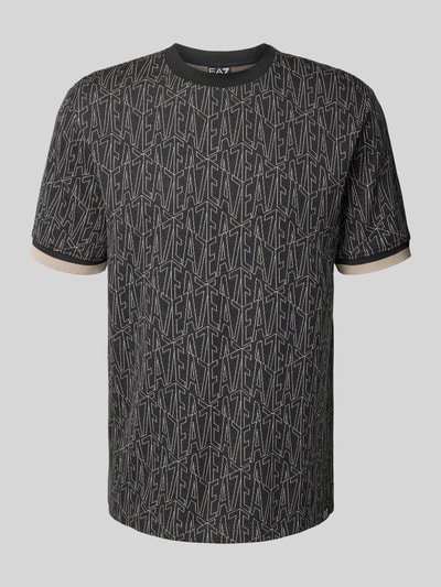 EA7 Emporio Armani T-Shirt mit Label-Print Modell 'TRAIN' Black 2