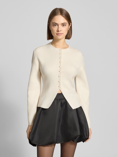 Gina Tricot Strickjacke mit Knopfleiste Offwhite 4