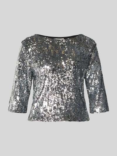 GUIDO MARIA KRETSCHMER WOMAN Regular Fit Bluse mit Allover-Pailettenbesatz Modell 'Asya' Silber 2