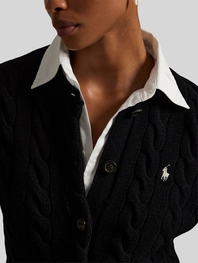 Polo Ralph Lauren Regular Fit Strickjacke aus Wolle mit Kaschmir-Anteil Black 3