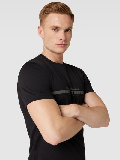 Christian Berg Men T-shirt met print aan de voorkant Zwart - 3