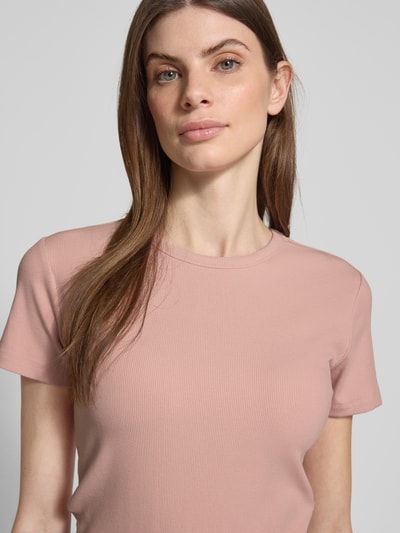 Christian Berg Woman T-Shirt in Ripp-Optik mit Rundhalsausschnitt Rosa 3