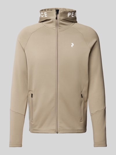 PEAK PERFORMANCE Sweatjack met labelprint, model 'Rider' Beige - 2