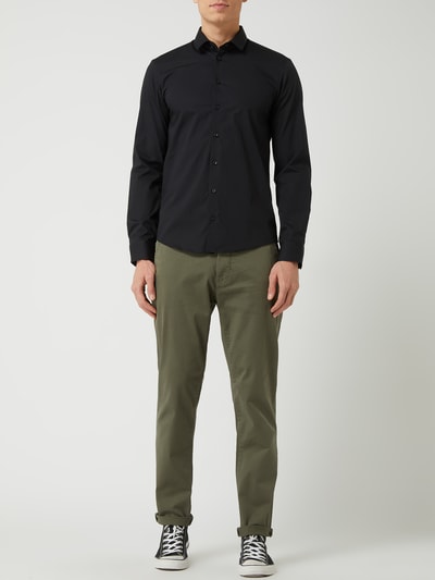 Casual Friday Chino mit Stretch-Anteil Modell 'Viggo' Oliv 1