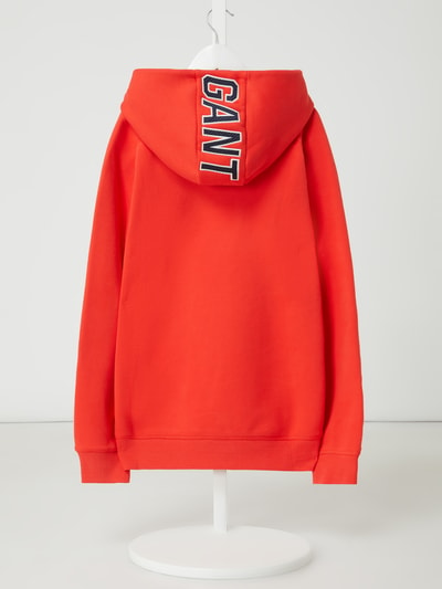 Gant Hoodie met geborduurd logo Rood - 3