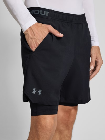 Under Armour Shorts im 2-in-1-Look mit elastischem Bund Black 3
