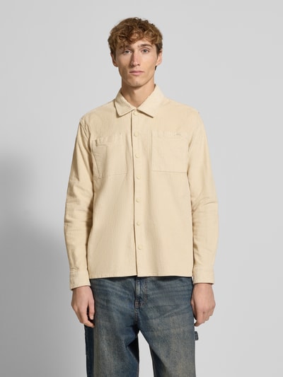 Blend Regular Fit Hemdjacke aus Cord Modell 'FABER' Offwhite 4