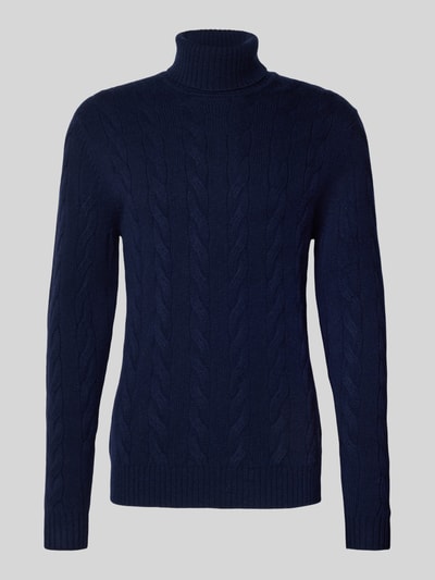 Christian Berg Men Rollkragenpullover aus Wolle-Kaschmir-Mix Marine 2