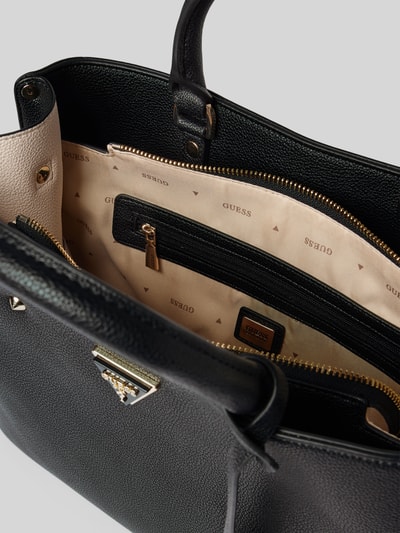 Guess Torebka z aplikacją z logo model ‘MERIDIAN II GIRLFRIEND’ Czarny 5