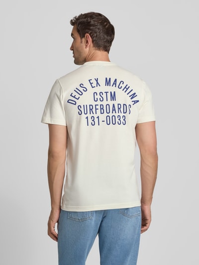 DEUS EX MACHINA T-shirt z nadrukiem z logo Złamany biały 5