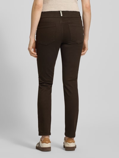 Buena Vista Cropped Hose mit Eingrifftaschen Modell 'TUMMYLESS Z CROPPED' Dunkelbraun 5