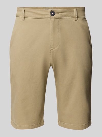 Tom Tailor Slim Fit Chinoshorts aus Baumwoll-Mix Mittelbraun 2
