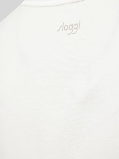 Sloggi T-Shirt mit geripptem Rundhalsausschnitt Offwhite 2