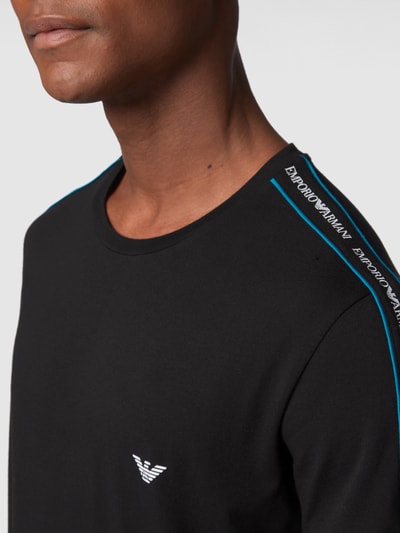 Emporio Armani T-Shirt mit Label-Details und Kontraststreifen  