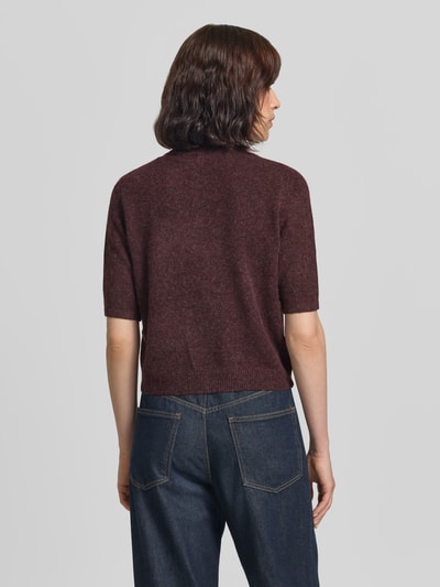 VERO MODA regular fit gebreid jack met korte mouw model 'VMDOFFY' Donkerrood - 5
